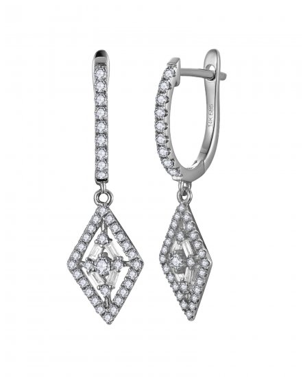 KITE SHAPE BAGUETTE DIAMOND DANGLING (TE2218)