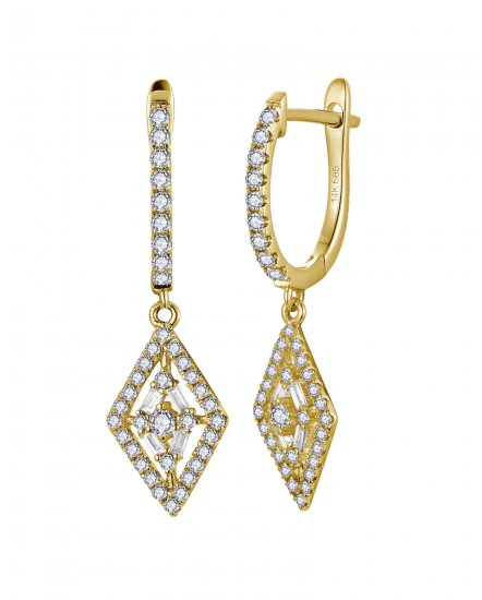 KITE SHAPE BAGUETTE DIAMOND DANGLING (TE2218)