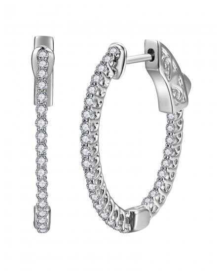 INSIDE OUTSIDE DIAMOND HOOPS (TE2218D)