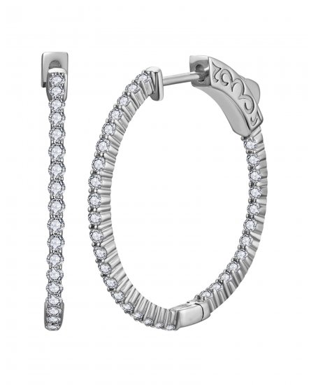 INSIDE OUTSIDE DIAMOND HOOPS (TE2219D)