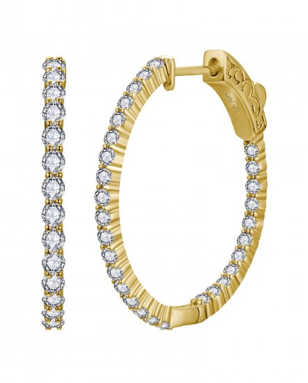 INSIDE OUTSIDE DIAMOND HOOPS (TE2219E)