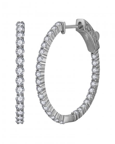 INSIDE OUTSIDE DIAMOND HOOPS (TE2219E)