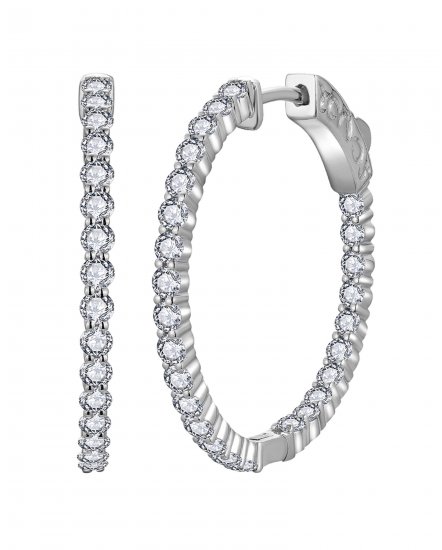 INSIDE OUTSIDE DIAMOND HOOPS (TE2219F)