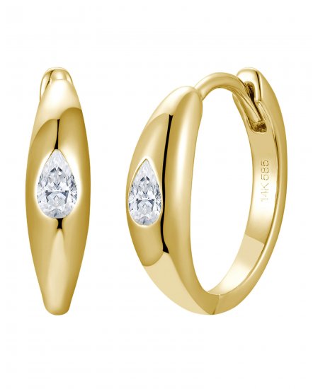 PEAR SHAPE DIAMOND HUGGIES (TE2234)