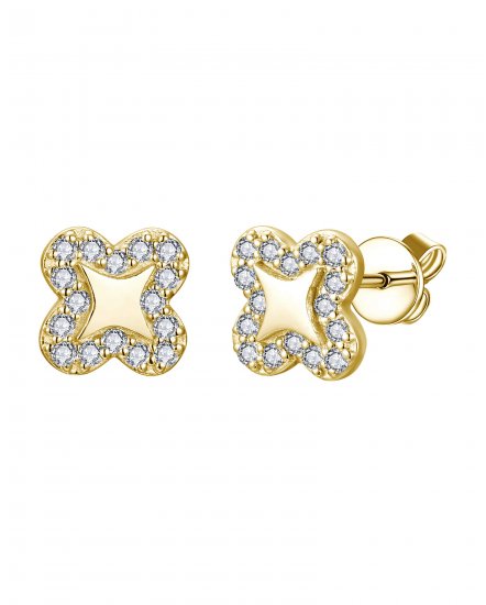 CLOVER STYLE DIAMOND STUDS (TE2242)