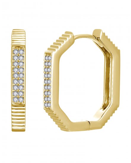 OCTAGON STYLE DIAMOND HUGGIES (TE2251)