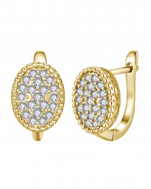 OVAL STYLE DIAMOND EARRINGS (TE2258)