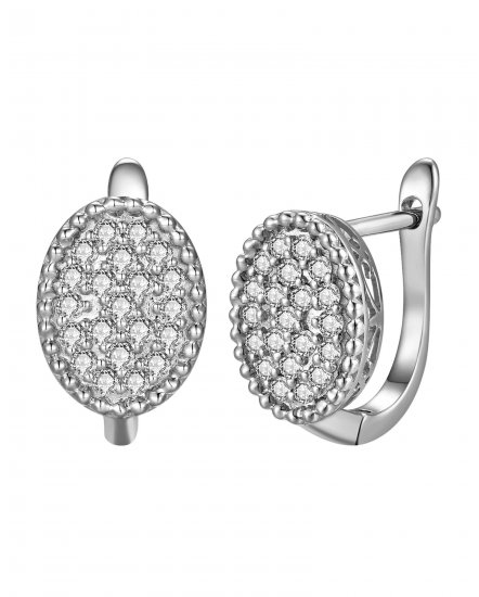 OVAL STYLE DIAMOND EARRINGS (TE2258)