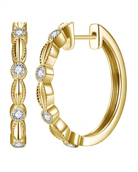 MARQUISE STYLE DIAMOND HOOPS (TE2265)