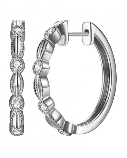 MARQUISE STYLE DIAMOND HOOPS (TE2265)