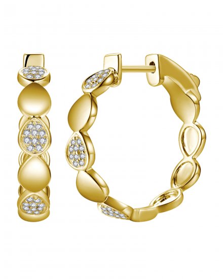 PEAR STYLE DIAMOND HOOPS (TE2268)