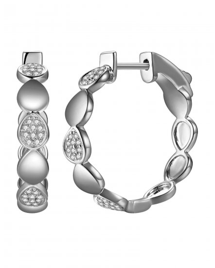 PEAR STYLE DIAMOND HOOPS (TE2268)