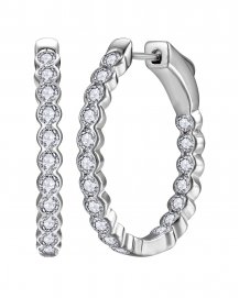 INSIDE OUTSIDE DIAMOND HOOPS (TE2270)