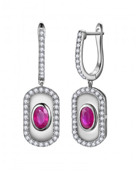 OVAL RUBY DIAMOND DANGLING (TE2279)