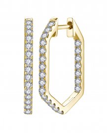 INSIDE OUTSIDE DIAMOND HOOPS (TE2292)