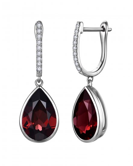 PEAR GARNET DIAMOND DANGLING (TE2312)