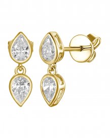 PEAR DIAMOND STUDS (TE2433)