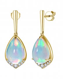 PEAR SHAPE OPAL DIAMOND DANGLING (TE2443)