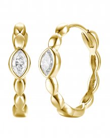 MARQUISE DIAMOND HOOPS (TE2451)