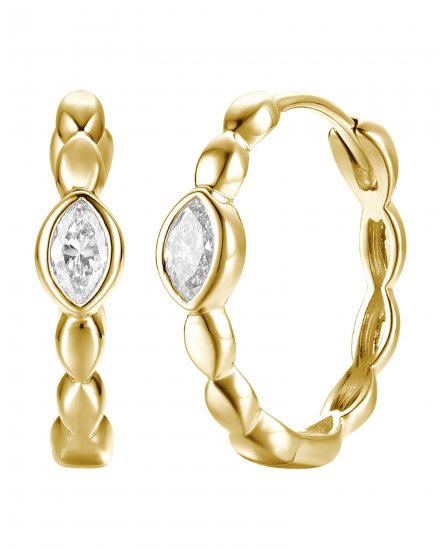 MARQUISE DIAMOND HOOPS (TE2451)