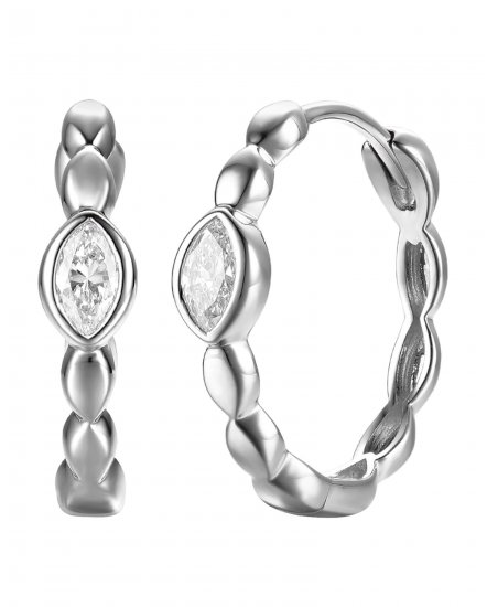MARQUISE DIAMOND HOOPS (TE2451)