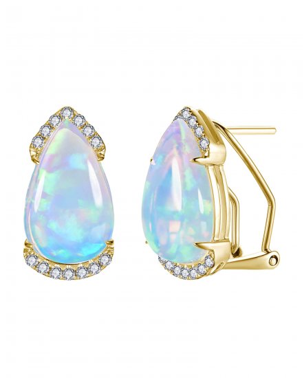 PEAR OPAL DIAMOND OMEGA BACK (TE2461)