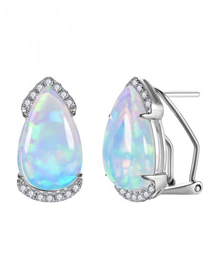 PEAR OPAL DIAMOND OMEGA BACK (TE2461)