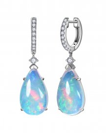 PEAR SHAPE OPAL DIAMOND DANGLING (TE2462)