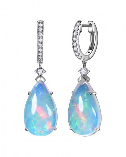PEAR SHAPE OPAL DIAMOND DANGLING (TE2462)