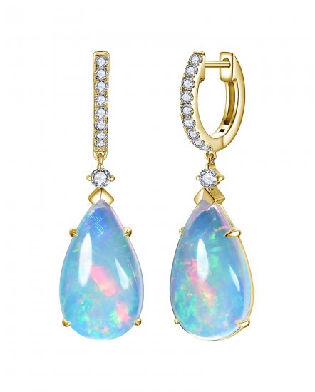 PEAR SHAPE OPAL DIAMOND DANGLING (TE2462)
