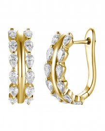 PEAR SHAPE DIAMOND HUGGIES (TE2465)