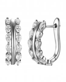 PEAR SHAPE DIAMOND HUGGIES (TE2465)