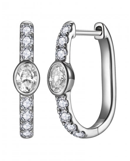 OVAL DIAMOND HOOPS (TE2484)