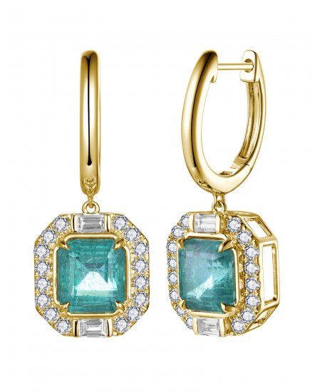 EMERALD CUT DIAMOND DANGLING (TE2499)