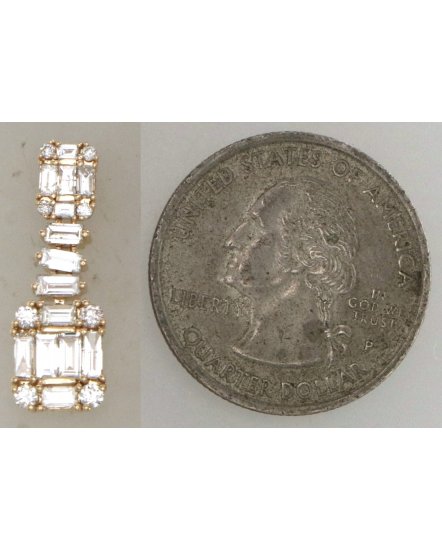 BAGUETTE DIAMOND DANGLING (TE2559)