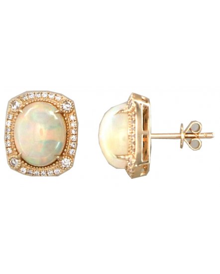 OVAL OPAL DIAMOND STUDS (TE2564)