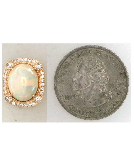 OVAL OPAL DIAMOND STUDS (TE2564)