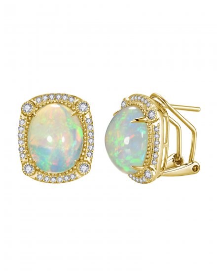 OVAL OPAL DIAMOND OMEGA BACK (TE2564C)