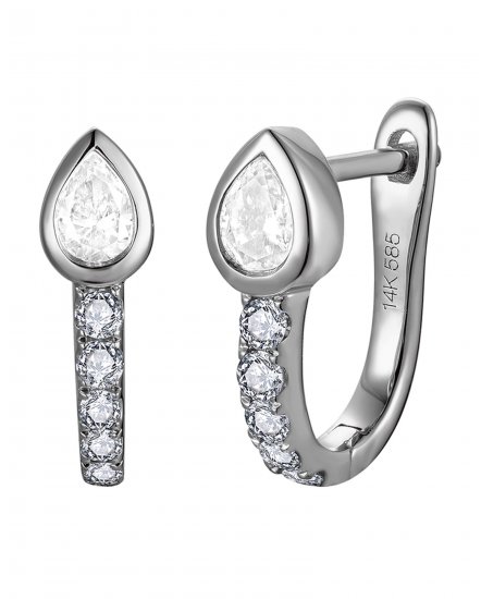PEAR SHAPE DIAMOND HUGGIES (TE2579)