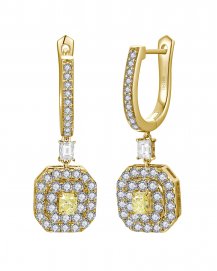 MULTI TONE RADIANT DIAMOND DANGLING (TE2586)