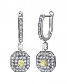 MULTI TONE RADIANT DIAMOND DANGLING (TE2586)