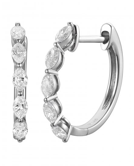 MARQUISE SHAPE DIAMOND HOOPS (TE2590)