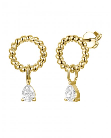PEAR DIAMOND STUDS (TE2593)