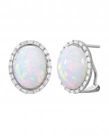 OVAL OPAL DIAMOND OMEGA BACK (TE2600)