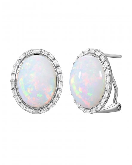 OVAL OPAL DIAMOND OMEGA BACK (TE2600)