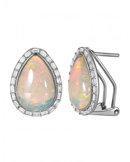 PEAR OPAL DIAMOND OMEGA BACK (TE2600C)