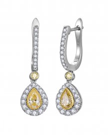 MULTI TONE PEAR DIAMOND DANGLING (TE2612)
