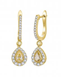 MULTI TONE PEAR DIAMOND DANGLING (TE2612)