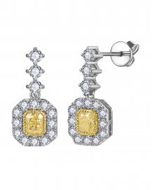 MULTI TONE RADIANT DIAMOND DANGLING (TE2617)