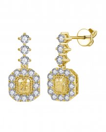 MULTI TONE RADIANT DIAMOND DANGLING (TE2617)